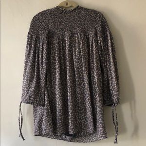 Zara Smocked Floral Dress-like Romper